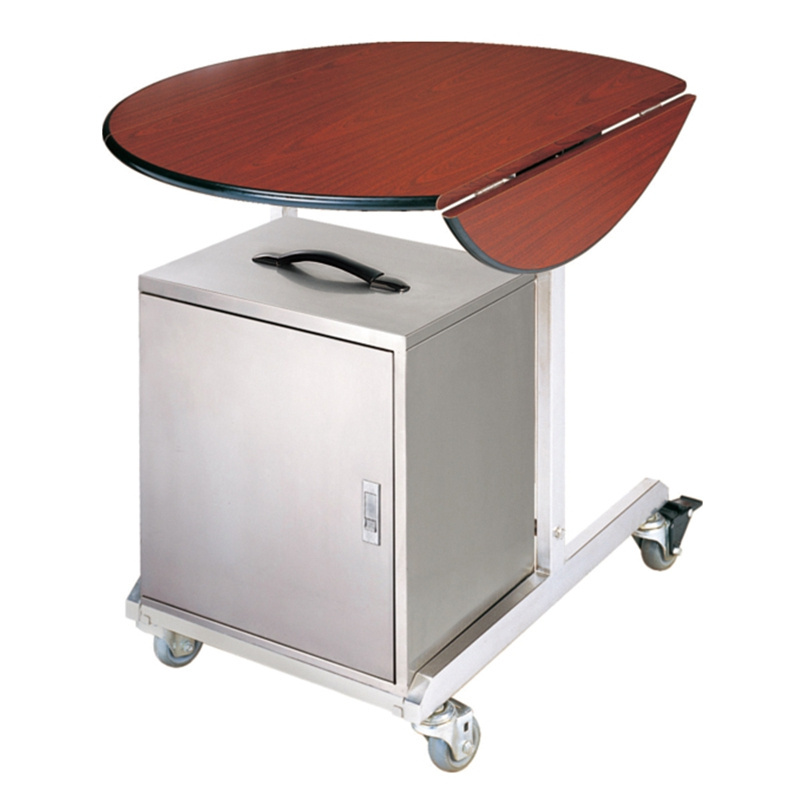 Factory Wholesale Durable Stainless Steel Trolley Hotel Flambe Trolley with Brakes