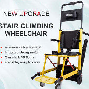 Old people up and down stairs electric crawler climbing wheelchair ramp