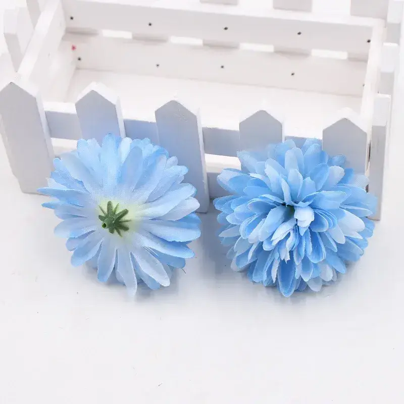 7cm cheap daisy mini artificial silk hydrangea flowers heads diy scrapbooking flower kiss ball for wedding decorative