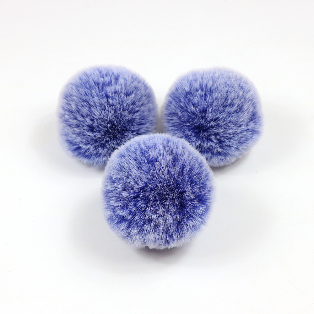 2024 Cheap price  high quality 8cm faux  Fur Pom Pom for diy simulated Christmas snow ball kids toys indoor snowball fights