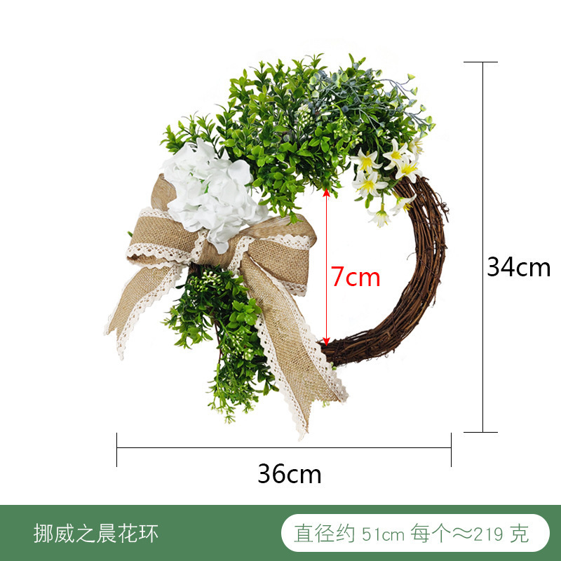 2023 54cm New designer trendy fashion artificial flower wreaths for fall Wall Home DIY Floor Garden Office Wedding Decoration