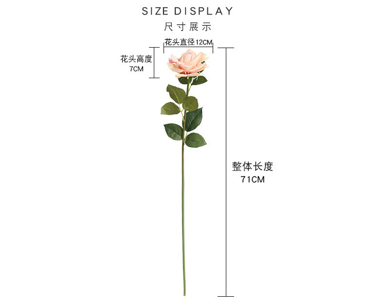 Factory Made Artificial Rose Flowers Silk Rose Real Touch Bridal Wedding Bouquet For Home Garden Party Floral Decor