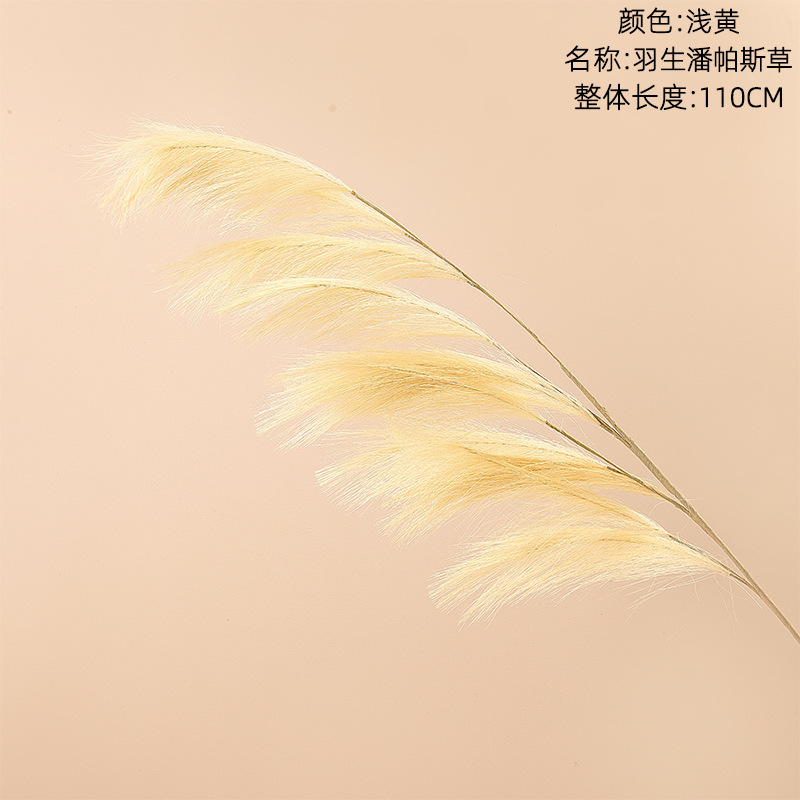 2023 new hot sale 110cm large artificial dried looking pampas grass for wedding Flower Arrangements Home Decor faux pampass