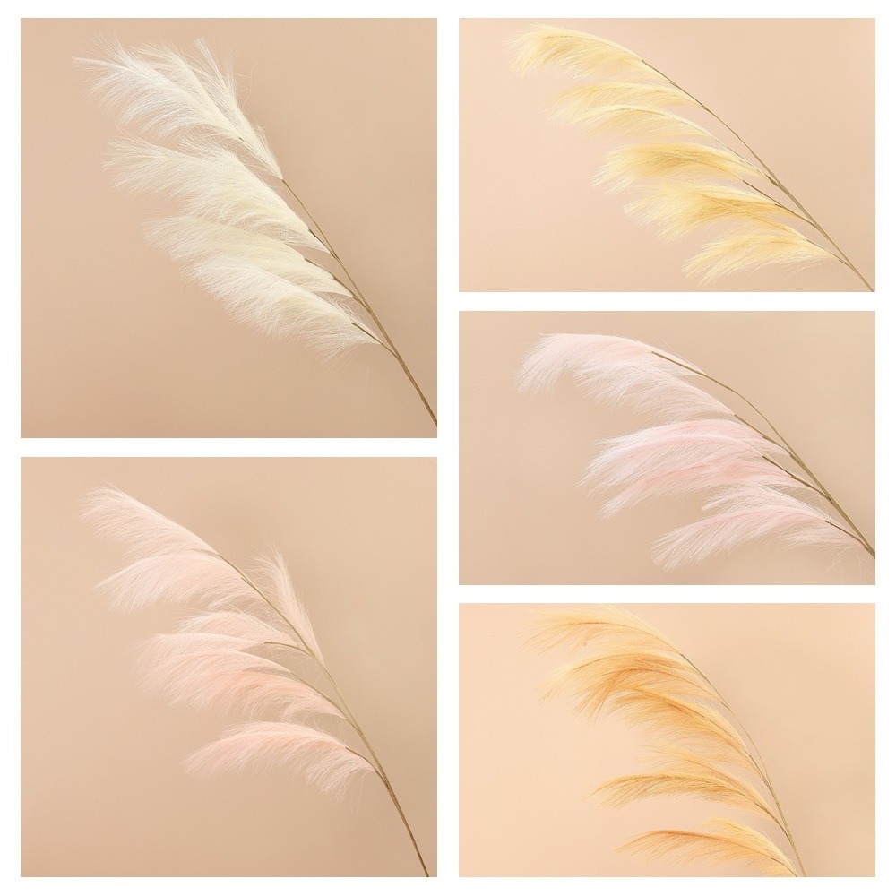 2023 new hot sale 110cm large artificial dried looking pampas grass for wedding Flower Arrangements Home Decor faux pampass