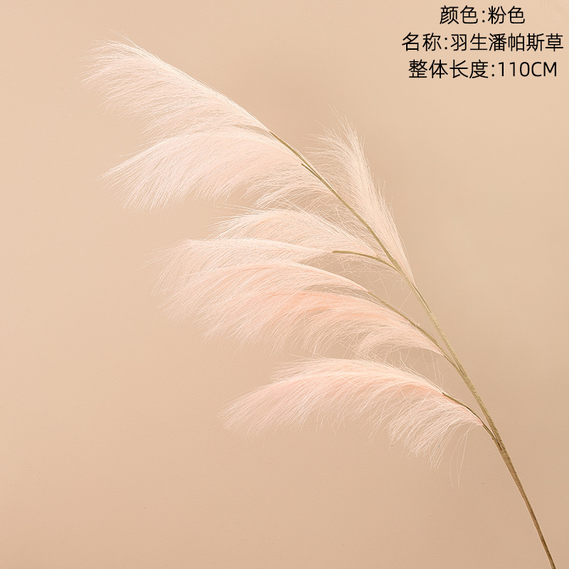 2023 new hot sale 110cm large artificial dried looking pampas grass for wedding Flower Arrangements Home Decor faux pampass