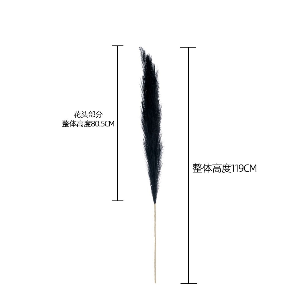 Wholesale 119cm black Artificial Pampas Grass 18 stems Long Reed Dog Tail Grass Wedding Decoration