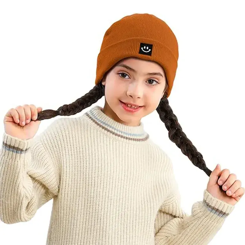 new style christmas hat kids winter beanie knitted hat wholesale unisex knit santa christmas winter beanie knitted hat with pom