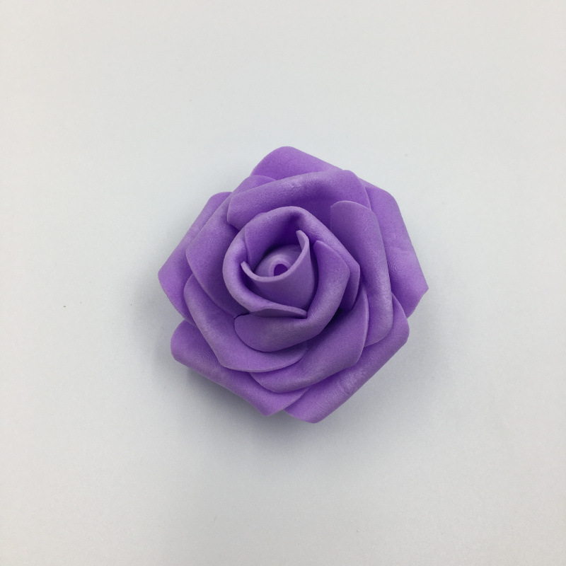 New Custom Color Handmade Valentine Day Wedding Gift Artificial Rose Flower Head DIY Foam Rose Flower Craft