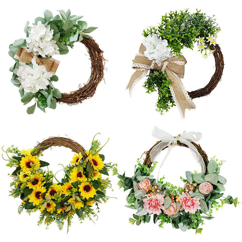 2023 54cm New designer trendy fashion artificial flower wreaths for fall Wall Home DIY Floor Garden Office Wedding Decoration