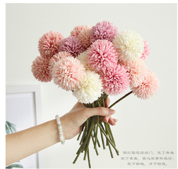 2024 29cm Wholesale Artificial Flower Silk Small Dandelion taraxacum flowers For Home Decor