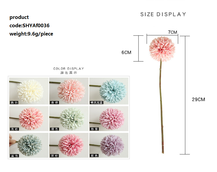 2024 29cm Wholesale Artificial Flower Silk Small Dandelion taraxacum flowers For Home Decor