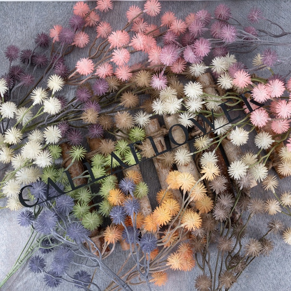 67cm Artificial flowers pink real touch dandelion plants plastic flowers home decoration