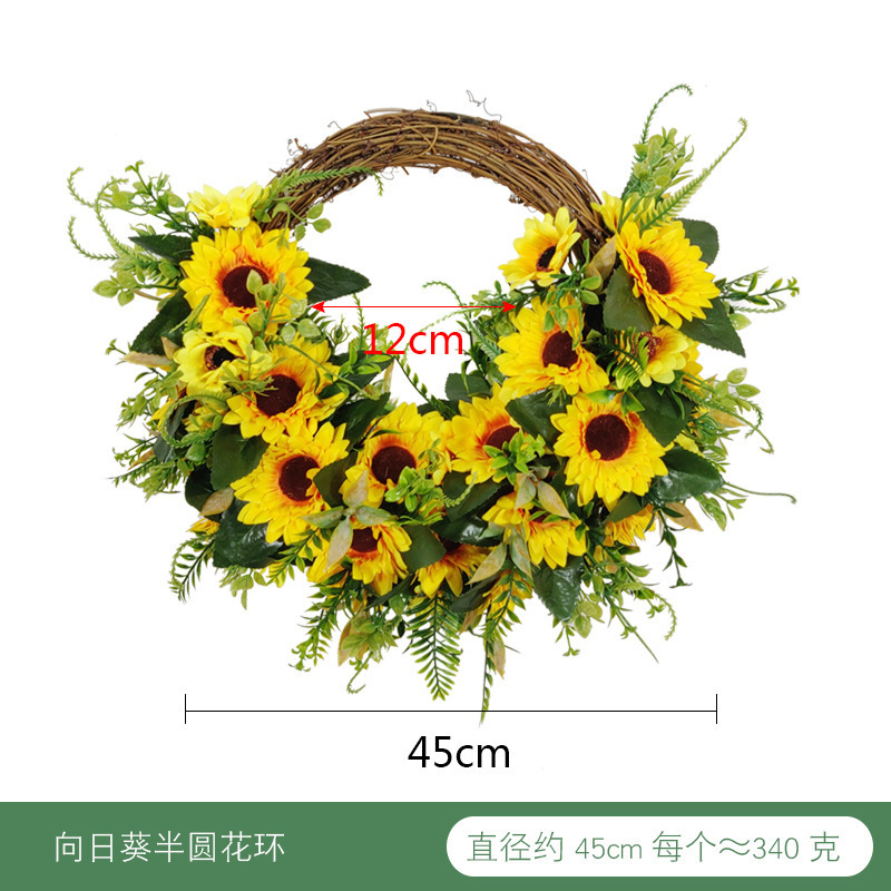 2023 54cm New designer trendy fashion artificial flower wreaths for fall Wall Home DIY Floor Garden Office Wedding Decoration