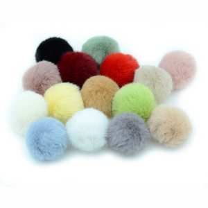 Hot customized  small size  4cm 5cm  Artificial faux Fur ball Pompom for diy hair clip dress shoes accessory Christmas toys