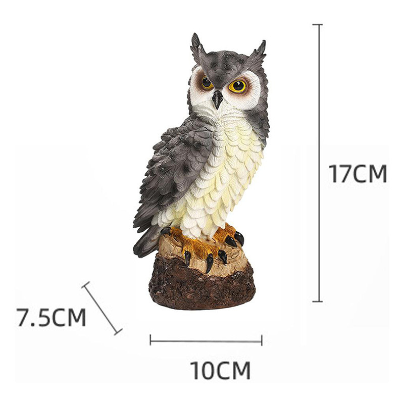 Owl Figurine Bird Scarecrow Owl Bird Deterrents For Yard Garden Statues Decor