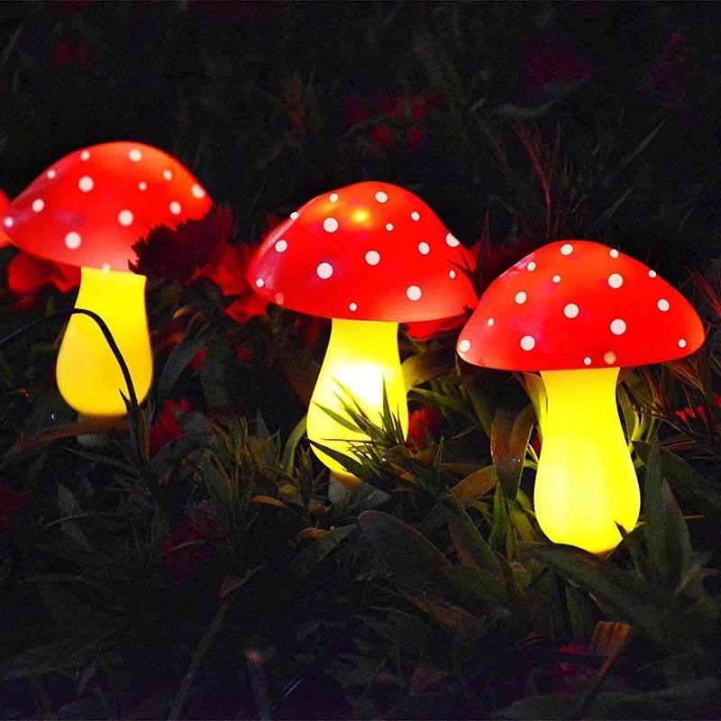 Waterproof Mushroom Solar Lights for Garden  Landscape Yard Easter Pathway Halloween Xmas Decorations