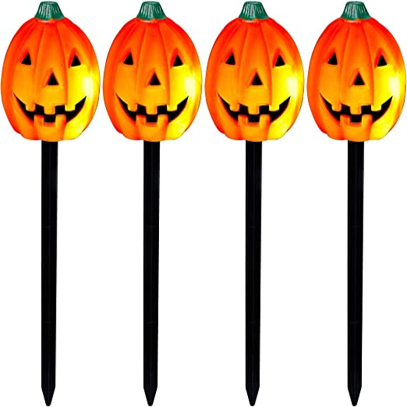 KuiSheng Craft Halloween Decorations Jack Lantern Garden Stakes Solar Operated Lighted Pumpkins