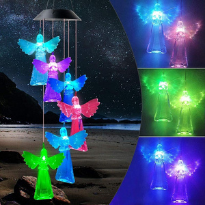 Angel Wind Chimes Gifts For Mom Garden Gifts Solar Light Wind Chimes Decoration For Outdoor