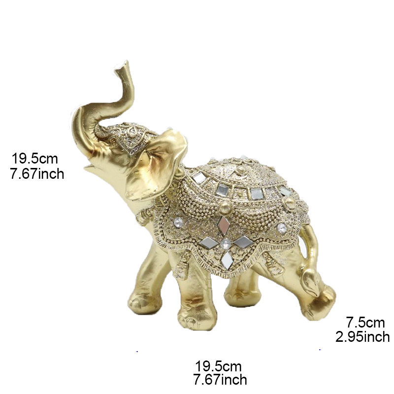 Custom Resin Crafts Elephant Sculpture Animal Ornaments Elephant Statue For Home Decor