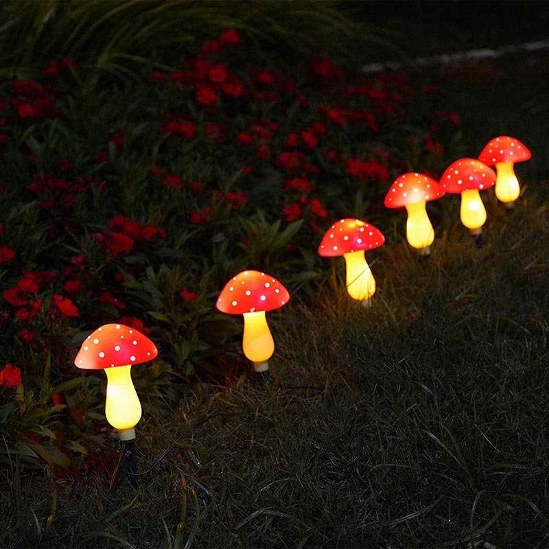 Waterproof Mushroom Solar Lights for Garden  Landscape Yard Easter Pathway Halloween Xmas Decorations