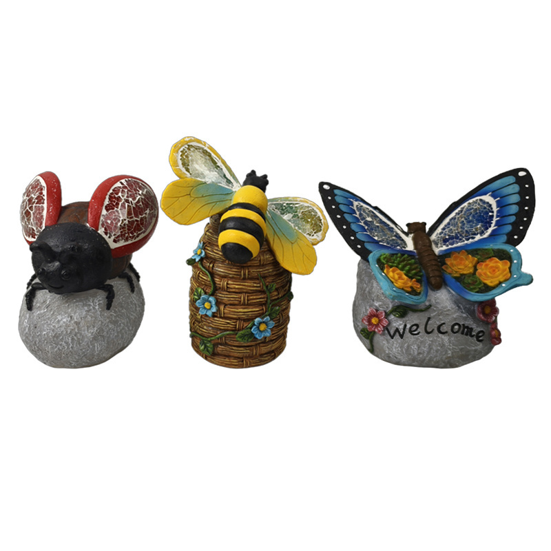 Top Fashion Solar Decor Ladybugs Statue New Arrival Led Ladybugs Decor Light