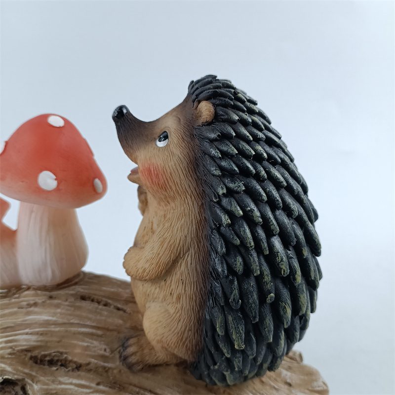 Garden Decorative Animal Statues Cute Figurine Resin Hedgehog Cute Animal Figurines Garden Hedgehog Statue