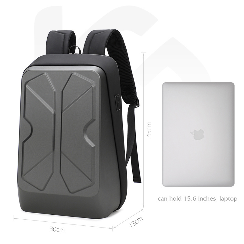 In Stock KOOGER Waterproof Anti-theft USB Hard Case Laptop Bag Hardshell Backpack Business Man EVA Hard Shell Backpack