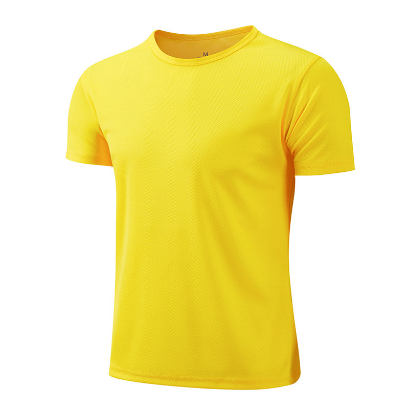 Dropshipping Cheap Breathable Bodybuilding gym short sleeve colored 100% polyester fiber white round neck blank t shirts