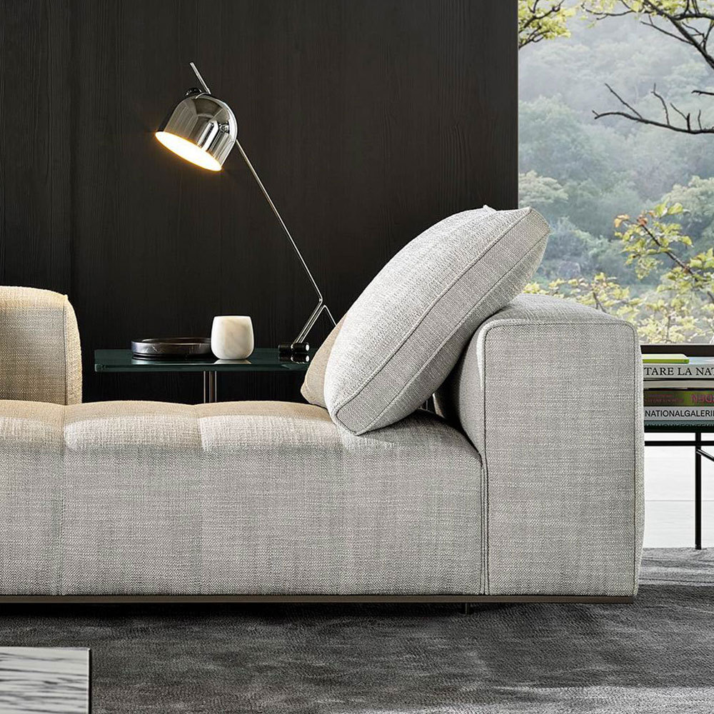 Italian minimalist designer piano key square combination sofa large and small villa living room straight-line fabric sofa