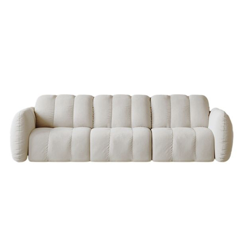 Electric retractable sofa bed multifunctional living room small apartment cream style smart sofa adjustable