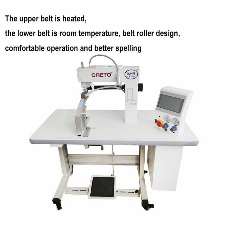 CRETO-SH-802 Abrics Fusing Press Machine T-shirt Folding Stripe streght  strap apply machine