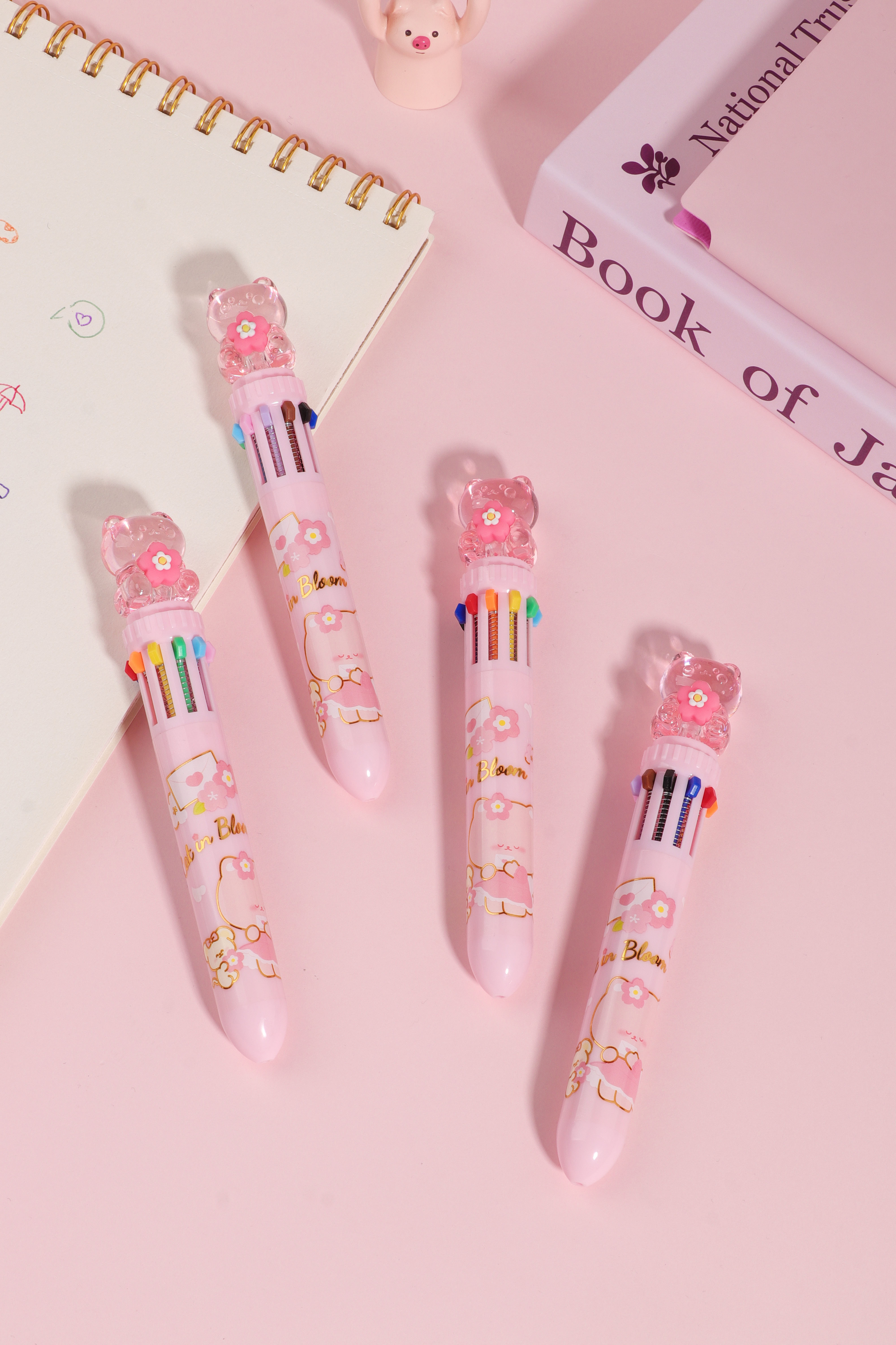 cute cartoon 10 color plush Crystal Sakura's Meow ballpoint pen kawaii pen