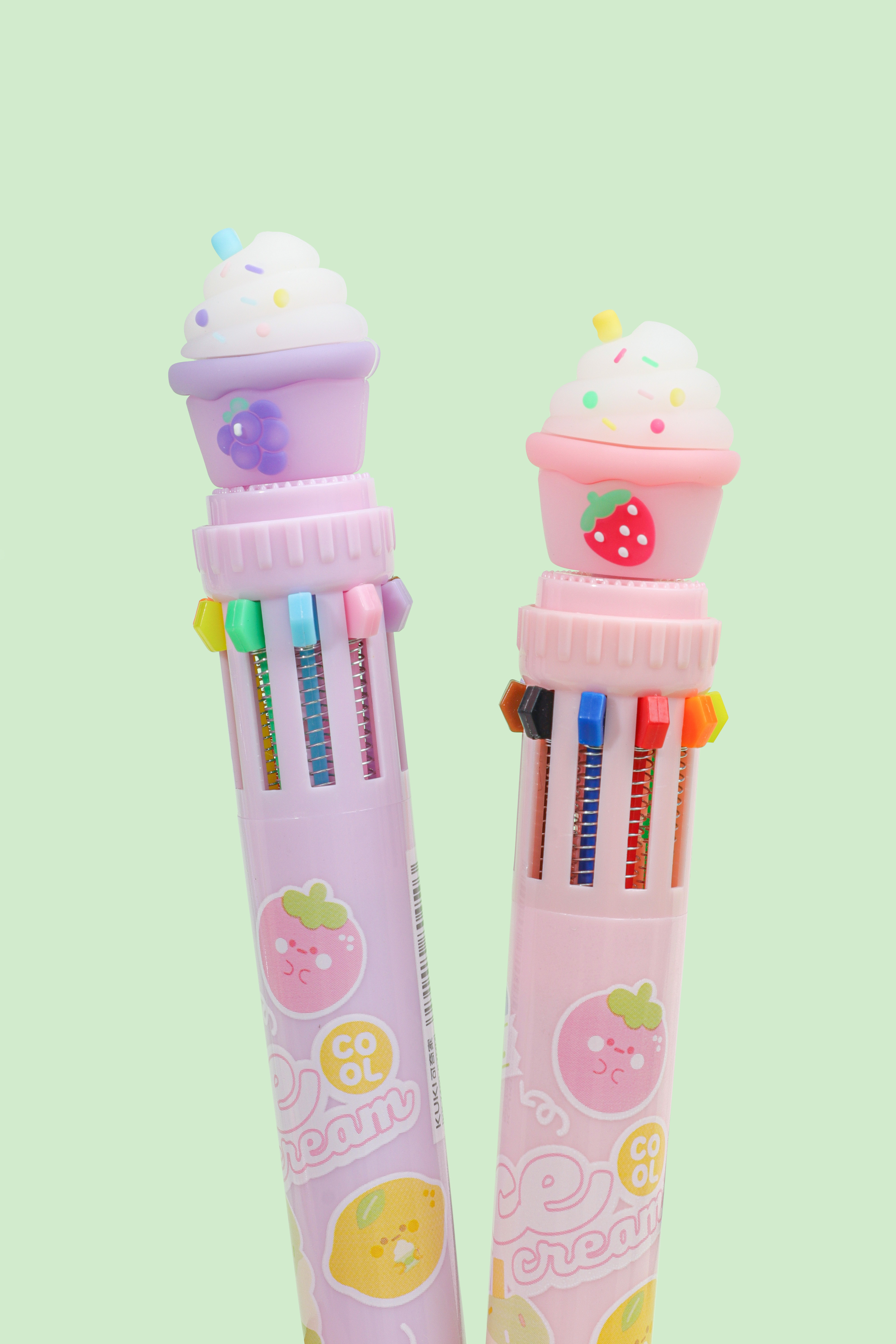 Cute Sundae Ice Cream Styling Ten Colors ballpoint  Pen Pens for Scrapbook, Journals, or Drawing