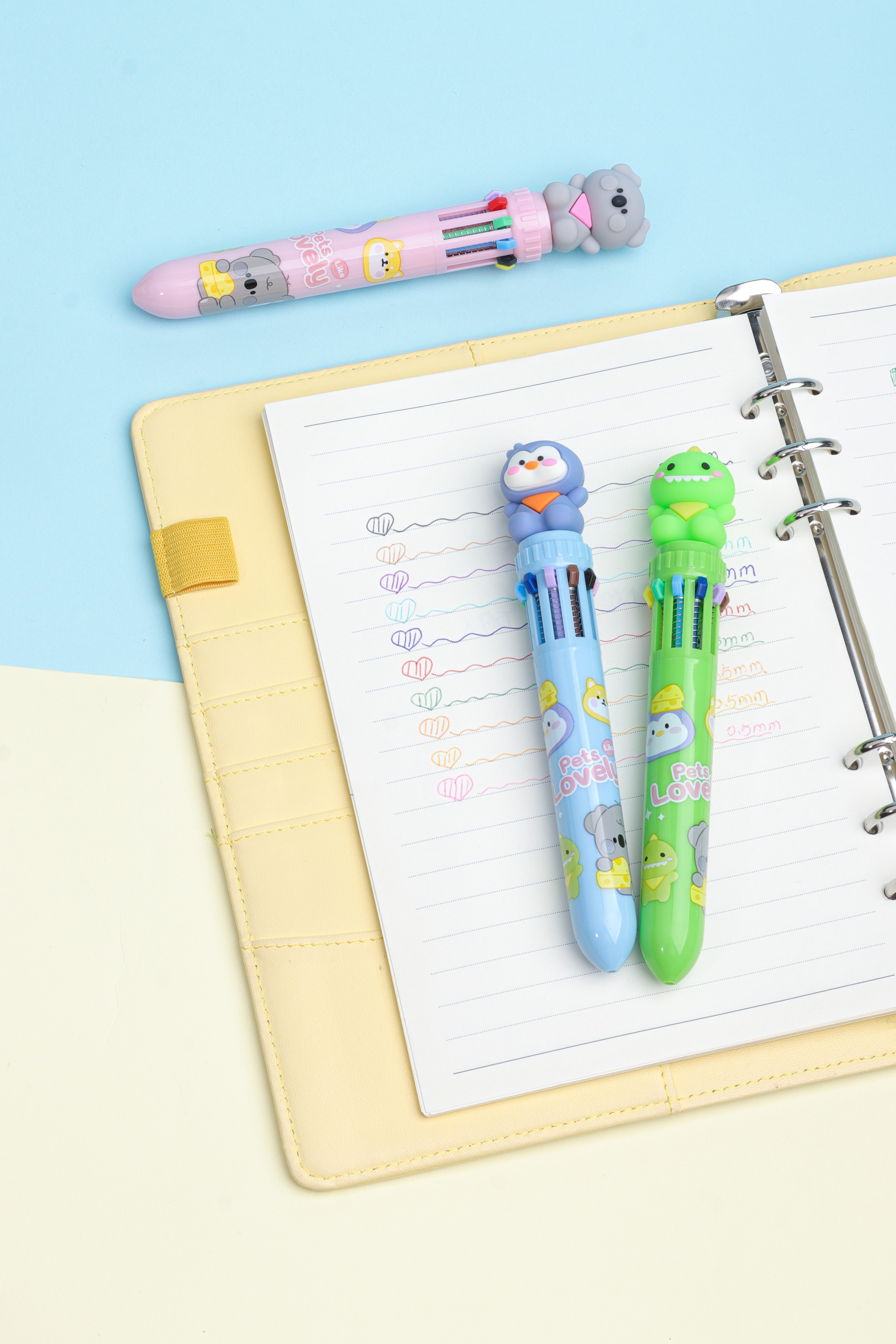 Cute animals, cute pet styling Ten Colors ballpoint  Pen Pens for Scrapbook, Journals, or Drawing