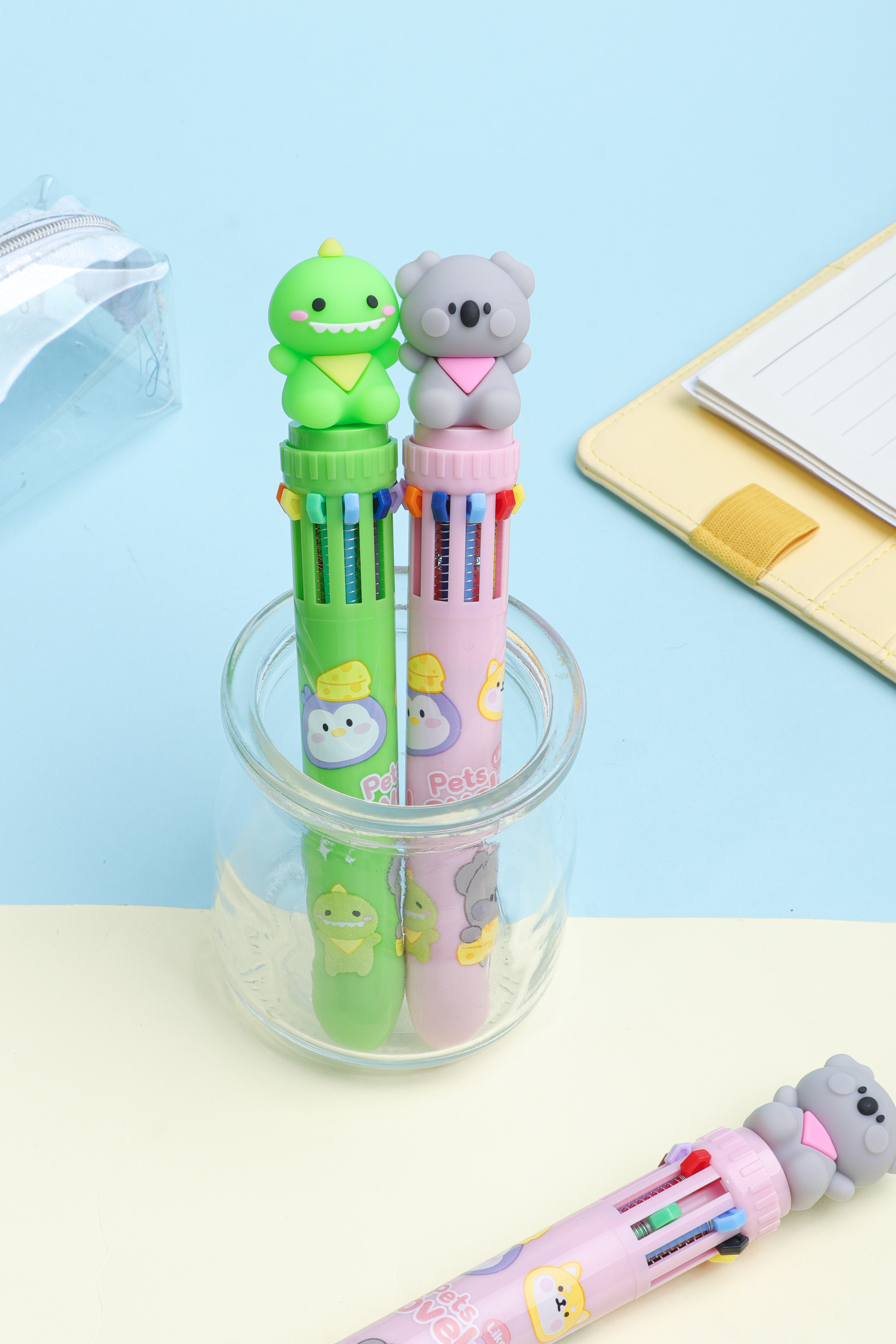 Cute animals, cute pet styling Ten Colors ballpoint  Pen Pens for Scrapbook, Journals, or Drawing