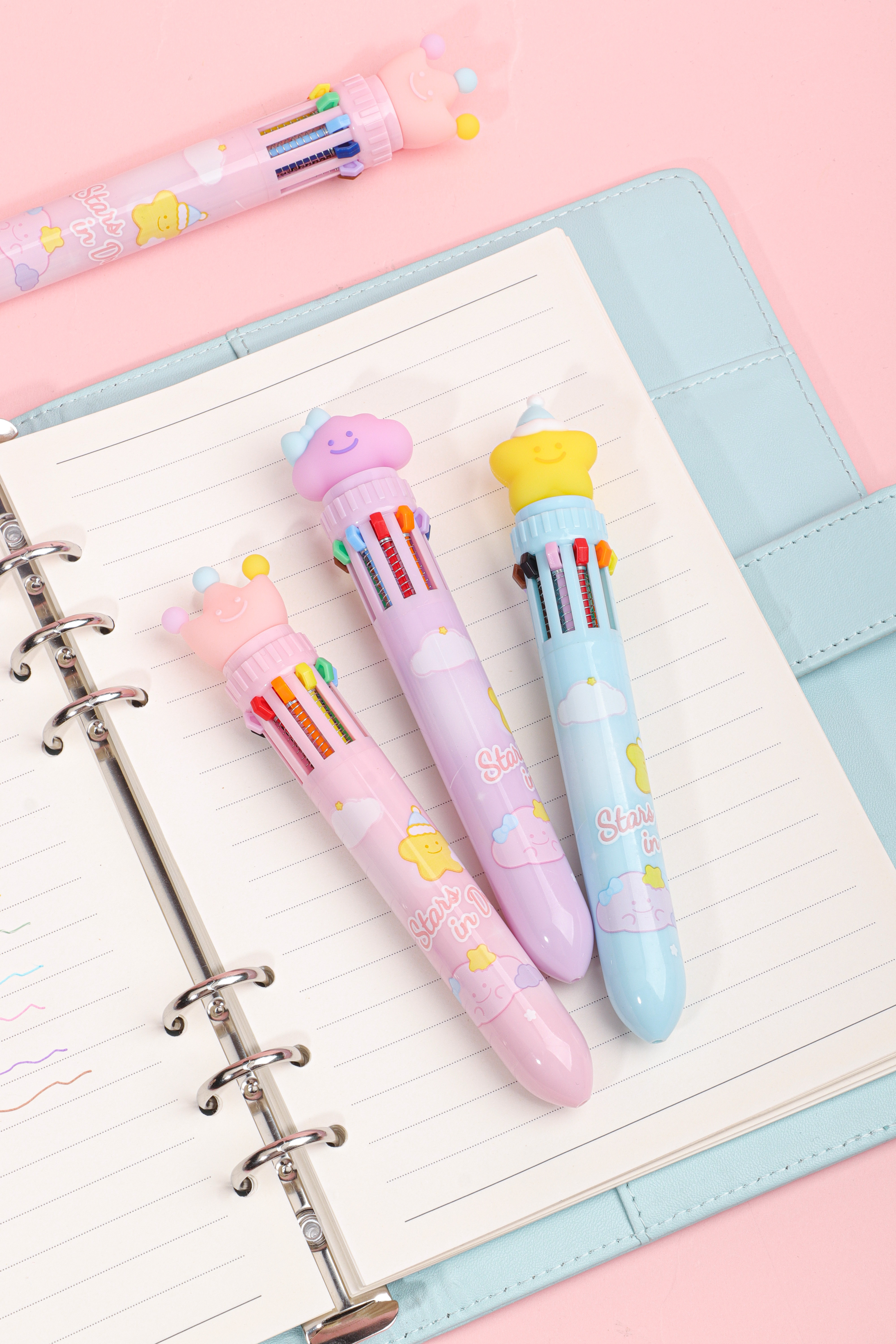 Star Cloud Customized Shape Ten Colors ballpoint  Pen Pens for Scrapbook, Journals, or Drawing