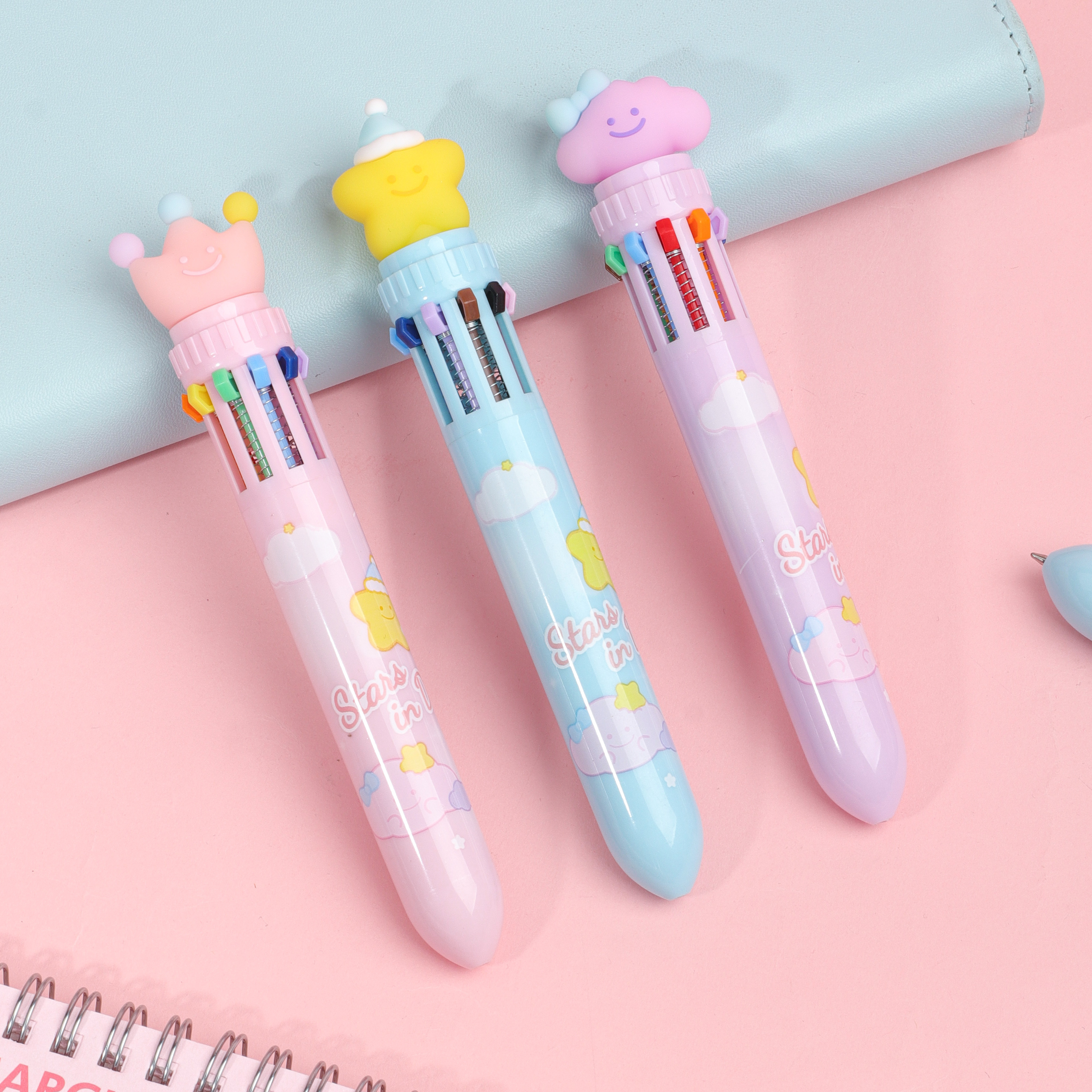 Star Cloud Customized Shape Ten Colors ballpoint  Pen Pens for Scrapbook, Journals, or Drawing