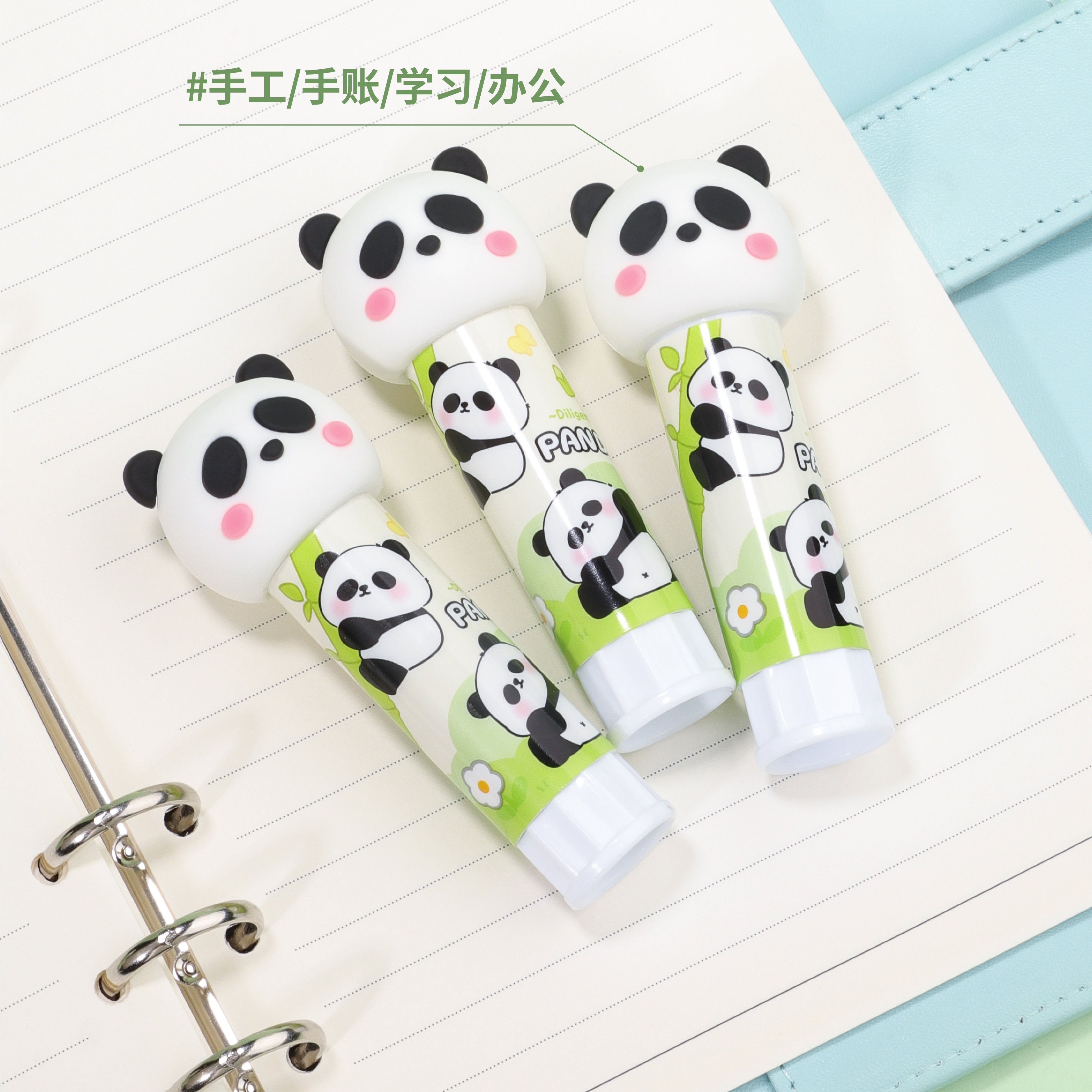 Top manufacturer office stationery useful small size glue stick tube school cute Non-Toxic Panda Glue Stick For Kids