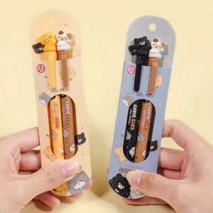 Promotional kids gift school stationery cartoon cute gel pen kawaii