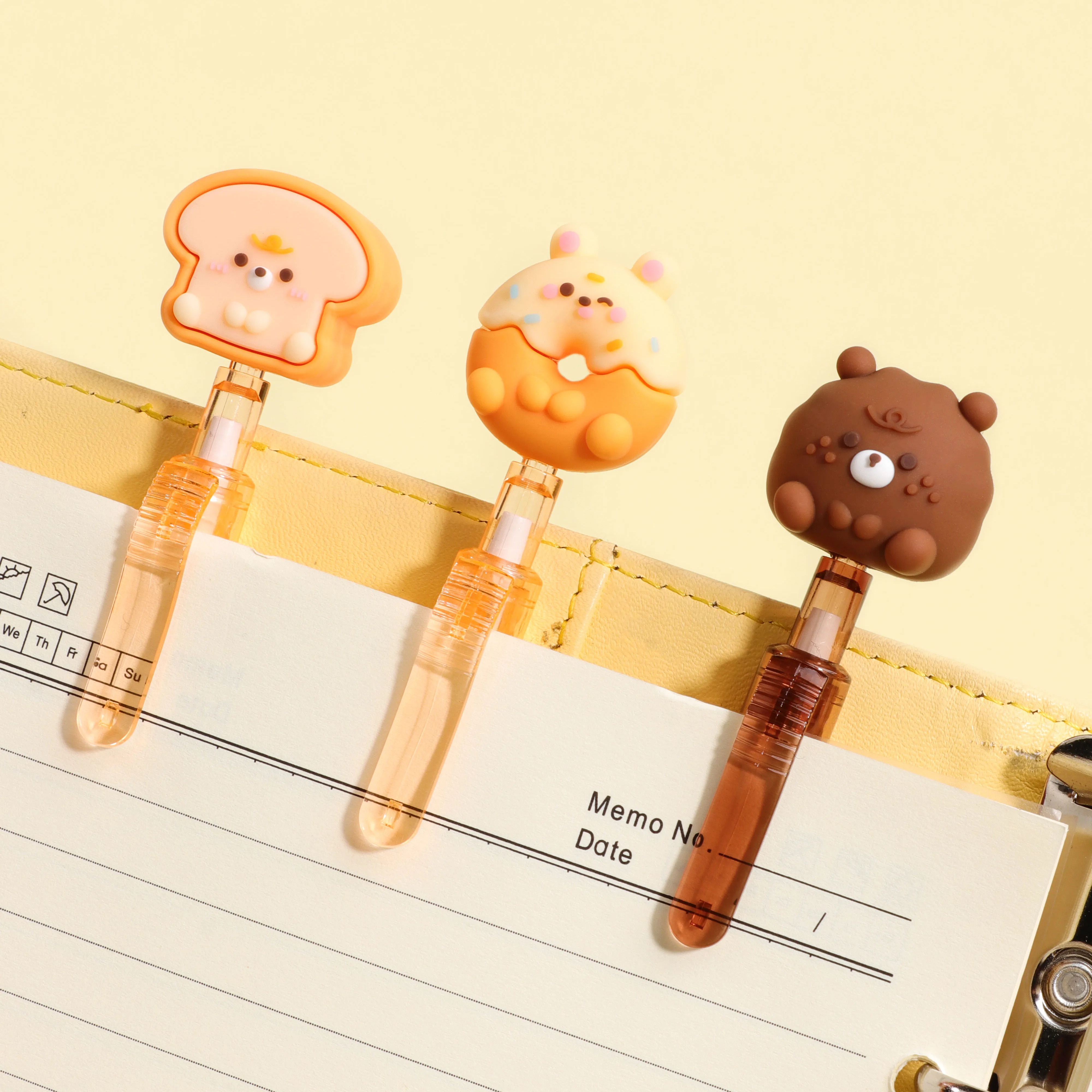 2024 Newest Design Cute Pen Kawaii Style PUPU Bakery Gel Pen for Kids Students Office Stationery Kawaii Gel Pen