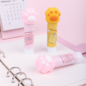 Free Sample Best Pink Yellow Glue Stick for School Students Online 30g Cute Cat Claw Solid Glue