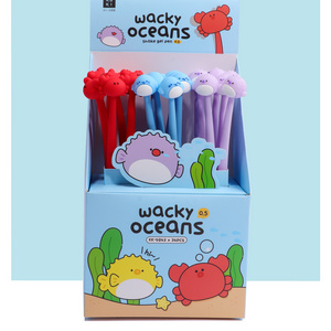 cute design gel pen Korean Tootsie Ocean shaking gel pen stationery cute silica pen