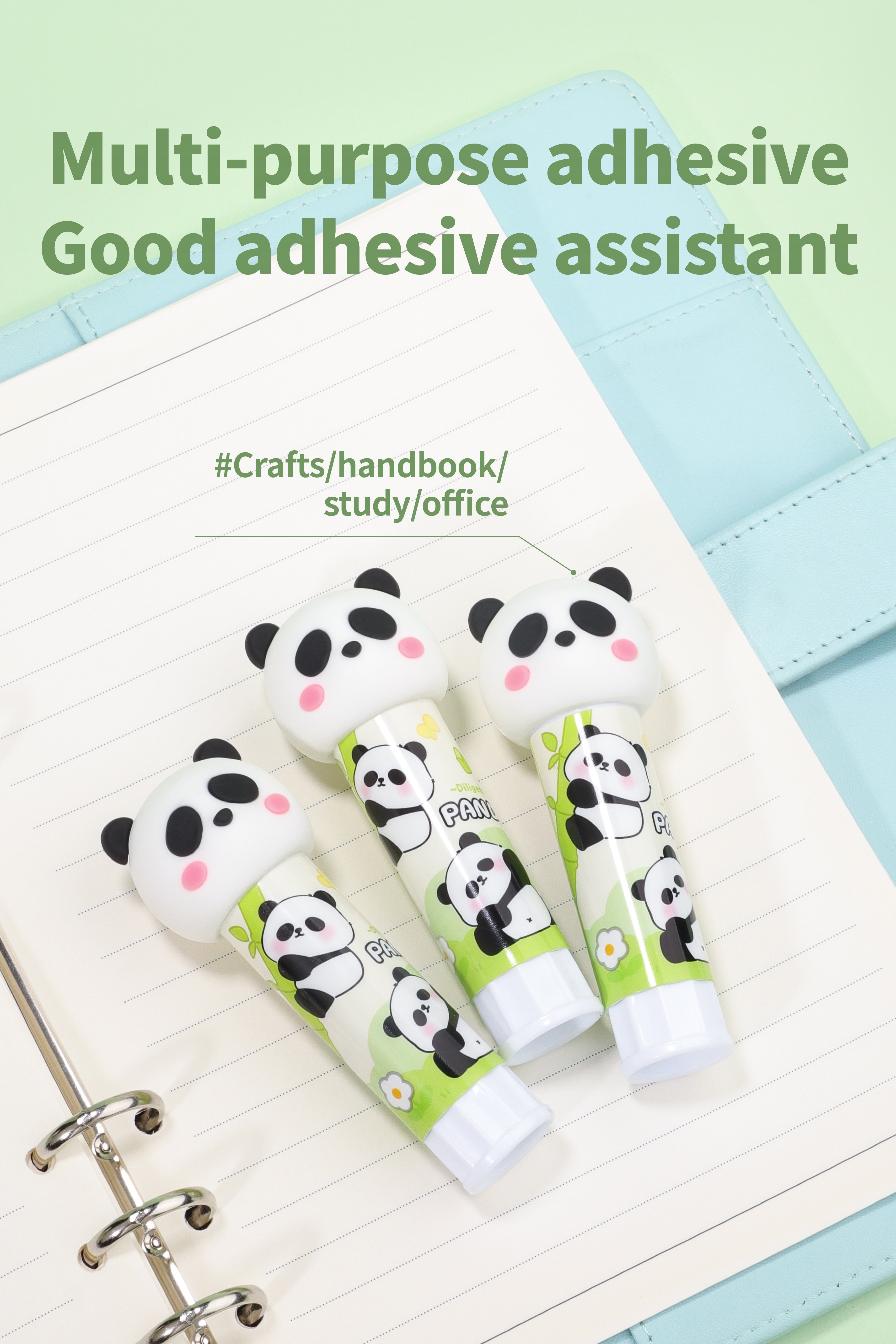 wholesale Manufacturer Strong adhesive school & office PVA 19g panda design glue stick