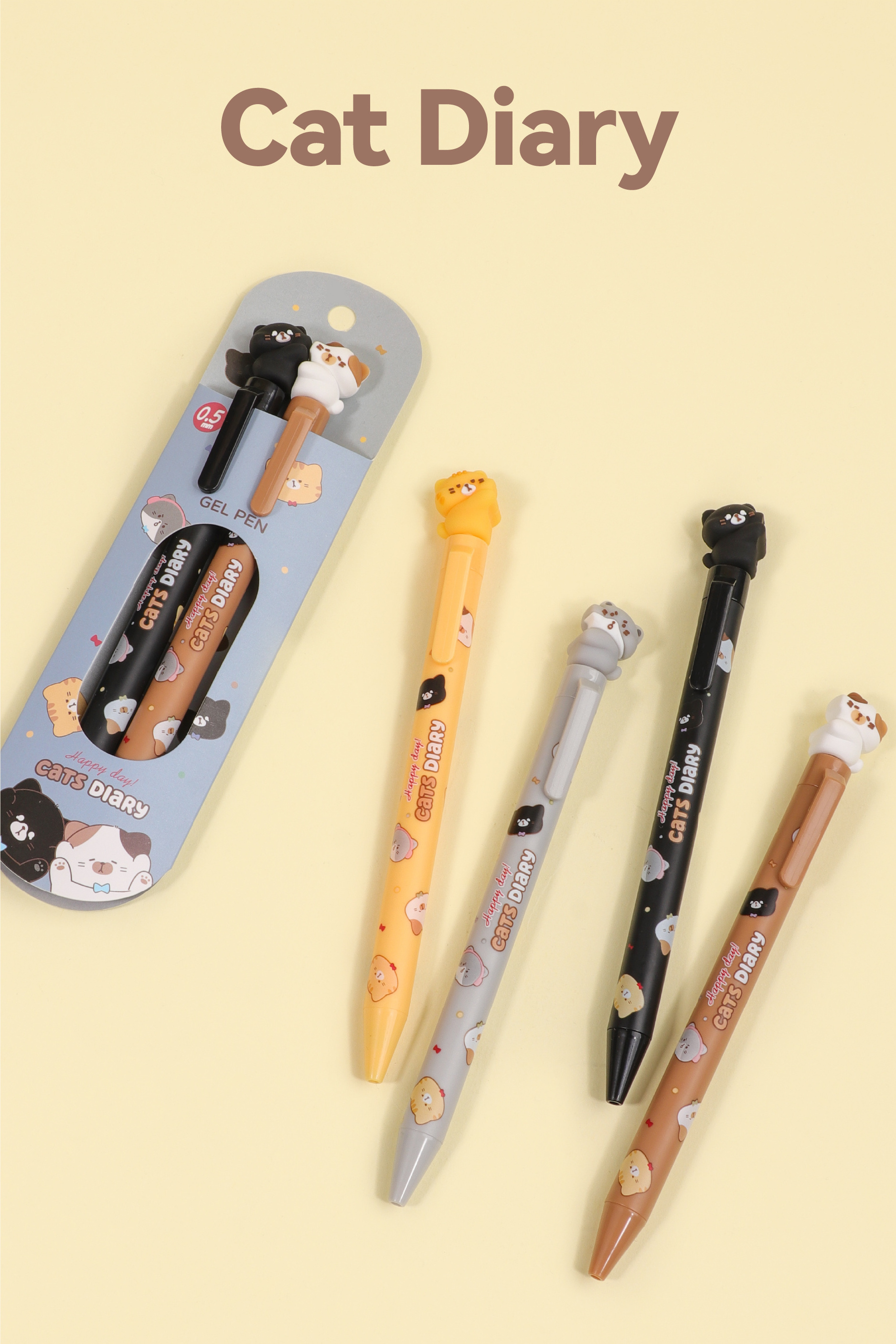 Promotional kids gift school stationery cartoon cute gel pen kawaii