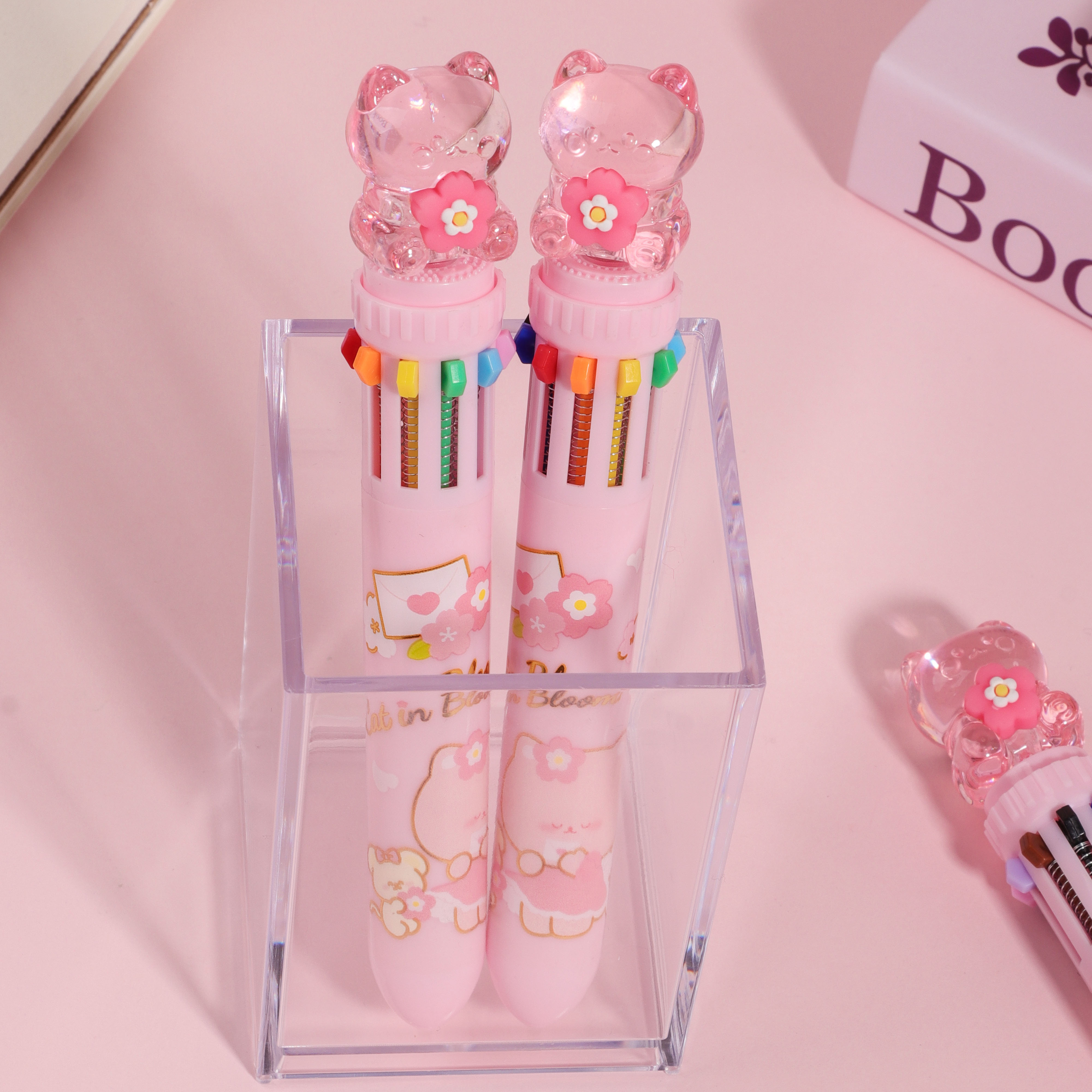 cute cartoon 10 color plush Crystal Sakura's Meow ballpoint pen kawaii pen