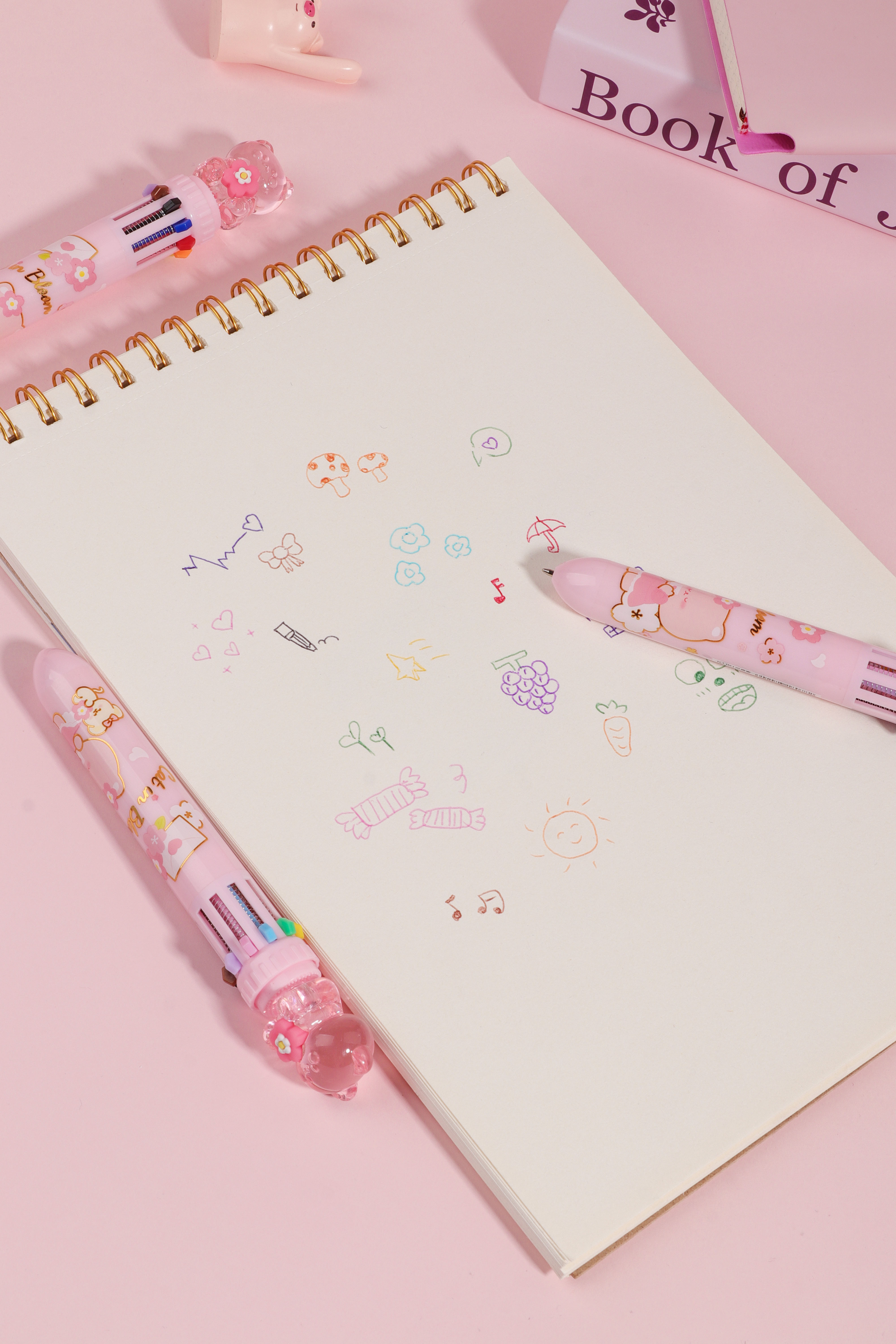 cute cartoon 10 color plush Crystal Sakura's Meow ballpoint pen kawaii pen