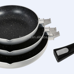 aluminum non-stick fry pan set removable handle