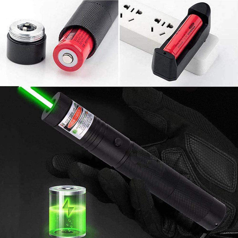 High Powerful Laser Pointer 303 532nm Green Laser Pointer Beam Pen With 18650 Battery And Charger Long Distance Laser Light