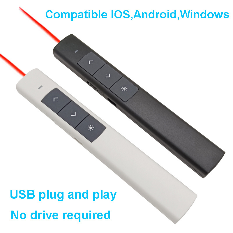 laser presentation 2.4Ghz PowerPoint Presenter Remote Control PPT Clicker Pointer Laser Presentator Apresentador Laser Pen