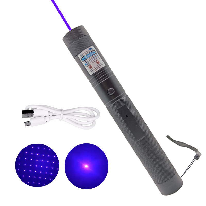 303 High Power Laser Pointers Blue Violet Red Green USB Rechargeable Strong Green Laser Pointer High Power